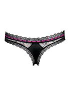 Thong with pink satin ribbon